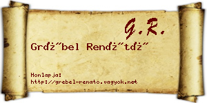 Grébel Renátó névjegykártya